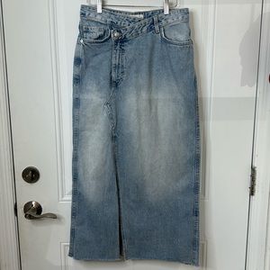 Zara denim maxi shirt